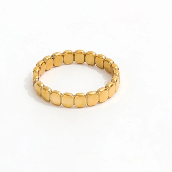 Ring Gold Dainty Ring Beaded Ring WATERPROOF Ring Perfect Stacking Ring PRETTY - Picture 1 of 14
